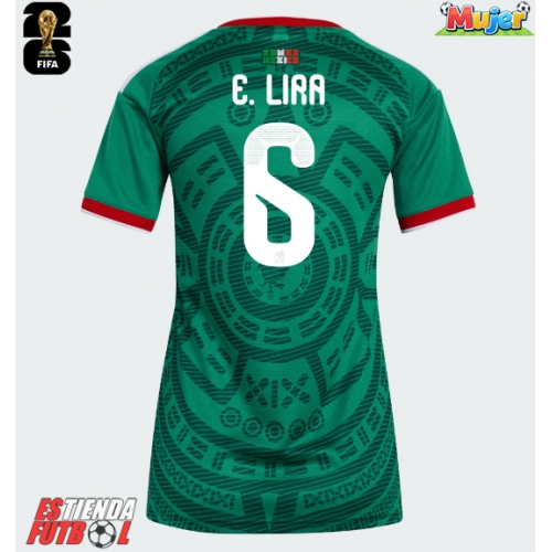 México Erik Lira #6 Primera Equipación Mujer Mundial 2026 Manga Corta